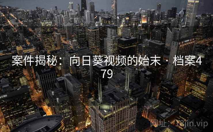 案件揭秘：向日葵视频的始末 · 档案479