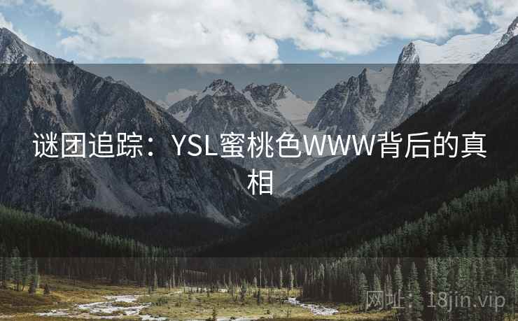 谜团追踪:YSL蜜桃色WWW背后的真相 谜团追踪:YSL蜜桃色WWW背后的真相
